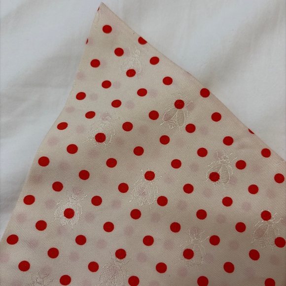 Hermes Maxi Twilly Scarf + Tying Cards - Bees & Orange Polka Dots - Picture 5 of 15
